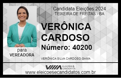 Candidato VERÔNICA CARDOSO 2024 - TEIXEIRA DE FREITAS - Eleições