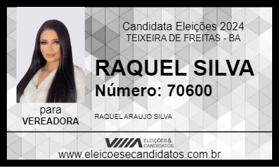 Candidato RAQUEL SILVA 2024 - TEIXEIRA DE FREITAS - Eleições