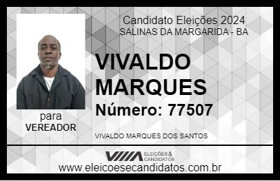 Candidato VIVALDO MARQUES 2024 - SALINAS DA MARGARIDA - Eleições