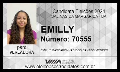 Candidato EMILLY 2024 - SALINAS DA MARGARIDA - Eleições