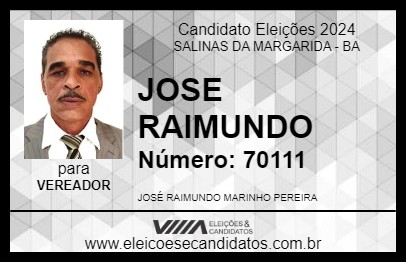 Candidato JOSE RAIMUNDO 2024 - SALINAS DA MARGARIDA - Eleições