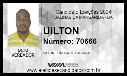 Candidato UILTON 2024 - SALINAS DA MARGARIDA - Eleições