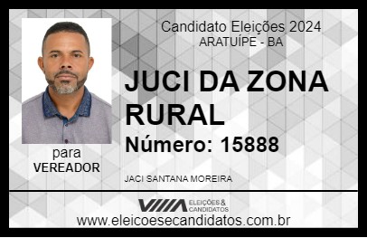 Candidato JUCI DA ZONA RURAL 2024 - ARATUÍPE - Eleições