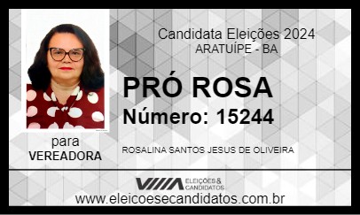 Candidato PRÓ ROSA 2024 - ARATUÍPE - Eleições