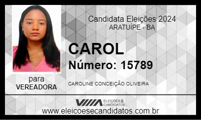 Candidato CAROL 2024 - ARATUÍPE - Eleições