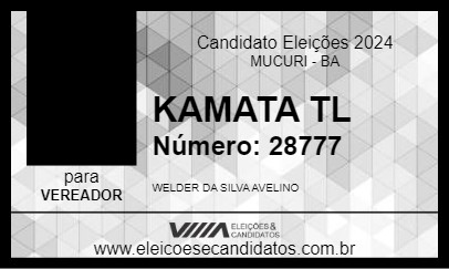 Candidato KAMATA TL 2024 - MUCURI - Eleições