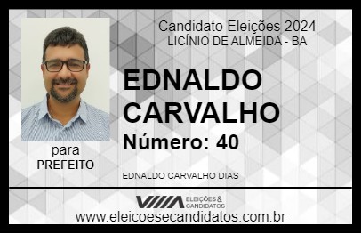 Candidato EDNALDO CARVALHO  2024 - LICÍNIO DE ALMEIDA - Eleições