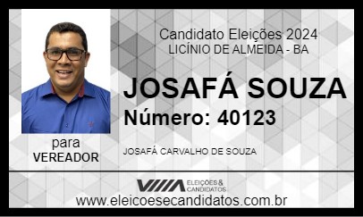 Candidato JOSAFÁ SOUZA 2024 - LICÍNIO DE ALMEIDA - Eleições