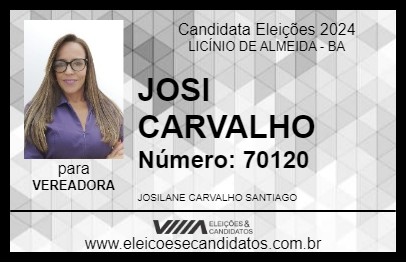 Candidato JOSI CARVALHO 2024 - LICÍNIO DE ALMEIDA - Eleições