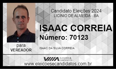 Candidato ISAAC CORREIA 2024 - LICÍNIO DE ALMEIDA - Eleições