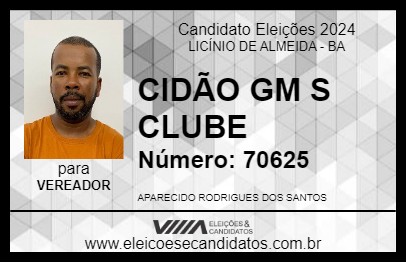 Candidato CIDÃO GM S CLUBE  2024 - LICÍNIO DE ALMEIDA - Eleições