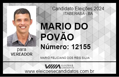 Candidato MARIO DO POVÃO 2024 - ITABERABA - Eleições