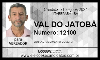 Candidato VAL DO JATOBÁ 2024 - ITABERABA - Eleições