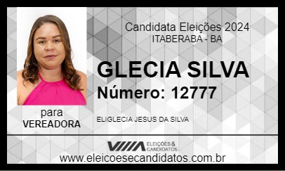 Candidato GLECIA SILVA 2024 - ITABERABA - Eleições