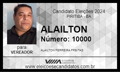 Candidato ALAILTON 2024 - PIRITIBA - Eleições