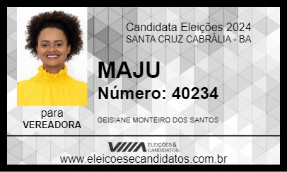 Candidato MAJU 2024 - SANTA CRUZ CABRÁLIA - Eleições