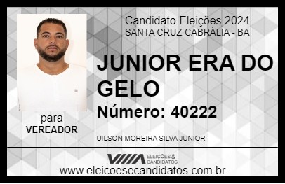 Candidato JUNIOR ERA DO GELO 2024 - SANTA CRUZ CABRÁLIA - Eleições