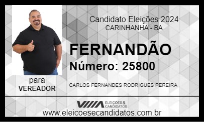 Candidato FERNANDÃO 2024 - CARINHANHA - Eleições