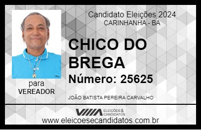 Candidato CHICO DO BREGA 2024 - CARINHANHA - Eleições