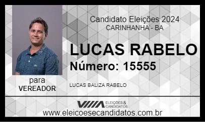 Candidato LUCAS RABELO 2024 - CARINHANHA - Eleições