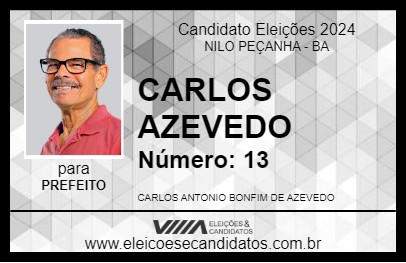 Candidato CARLOS AZEVEDO 2024 - NILO PEÇANHA - Eleições