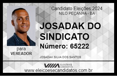 Candidato JOSADAK DO SINDICATO 2024 - NILO PEÇANHA - Eleições