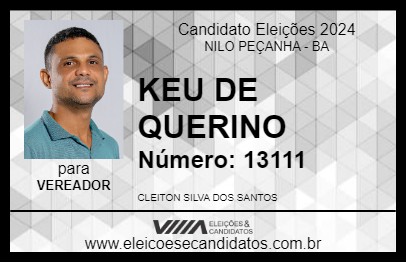 Candidato KEU DE QUERINO 2024 - NILO PEÇANHA - Eleições