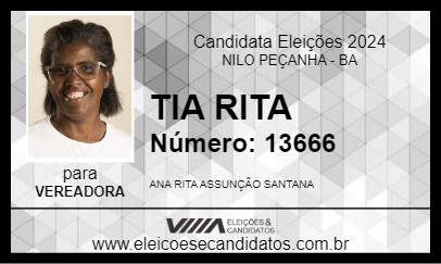 Candidato TIA RITA 2024 - NILO PEÇANHA - Eleições