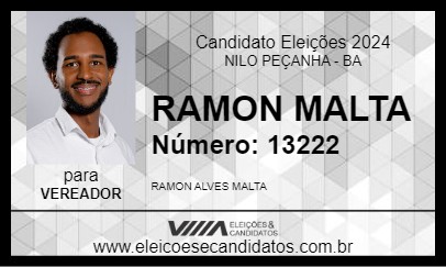 Candidato RAMON MALTA 2024 - NILO PEÇANHA - Eleições