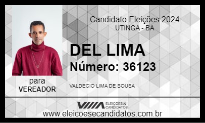 Candidato DEL LIMA 2024 - UTINGA - Eleições