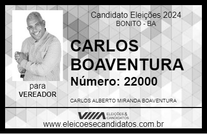 Candidato CARLOS BOAVENTURA 2024 - BONITO - Eleições