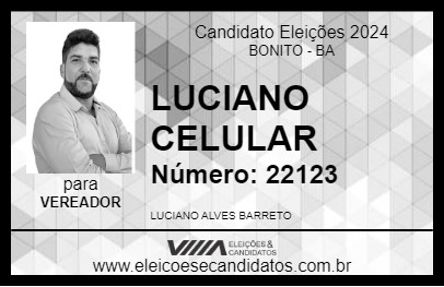 Candidato LUCIANO CELULAR 2024 - BONITO - Eleições