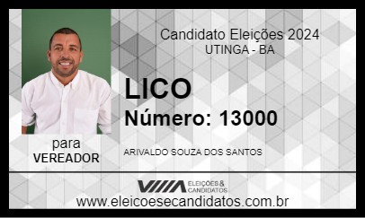 Candidato LICO 2024 - UTINGA - Eleições