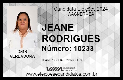 Candidato JEANE RODRIGUES 2024 - WAGNER - Eleições