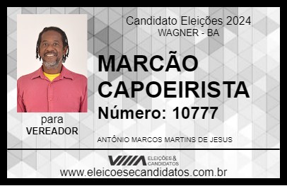 Candidato MARCÃO CAPOEIRISTA 2024 - WAGNER - Eleições