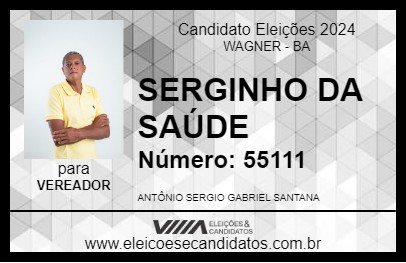 Candidato SERGINHO DA SAÚDE 2024 - WAGNER - Eleições