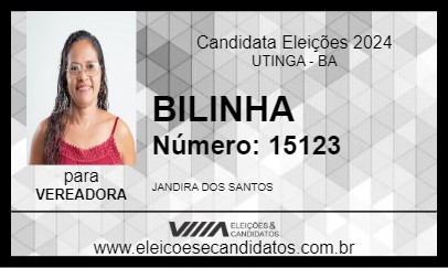 Candidato BILINHA 2024 - UTINGA - Eleições