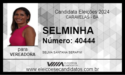 Candidato SELMINHA 2024 - CARAVELAS - Eleições