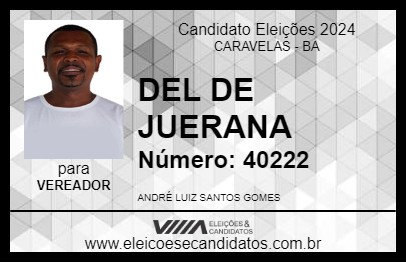 Candidato DEL DE JUERANA 2024 - CARAVELAS - Eleições