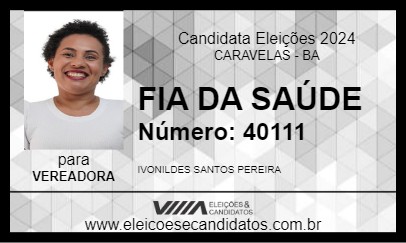 Candidato FIA DA SAÚDE 2024 - CARAVELAS - Eleições