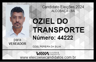 Candidato OZIEL DO TRANSPORTE 2024 - ALCOBAÇA - Eleições