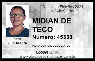 Candidato MIDIAN DE TECO 2024 - ALCOBAÇA - Eleições