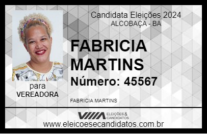 Candidato FABRICIA MARTINS 2024 - ALCOBAÇA - Eleições