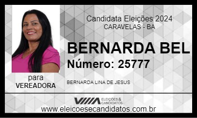 Candidato BERNARDA BEL 2024 - CARAVELAS - Eleições