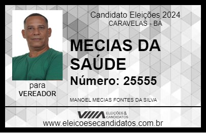 Candidato MECIAS DA SAÚDE 2024 - CARAVELAS - Eleições