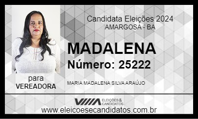 Candidato MADALENA 2024 - AMARGOSA - Eleições