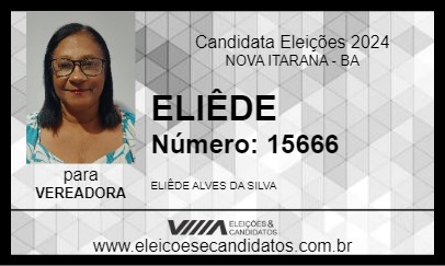 Candidato ELIÊDE 2024 - NOVA ITARANA - Eleições