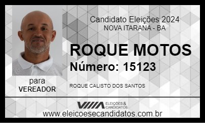 Candidato ROQUE MOTOS 2024 - NOVA ITARANA - Eleições