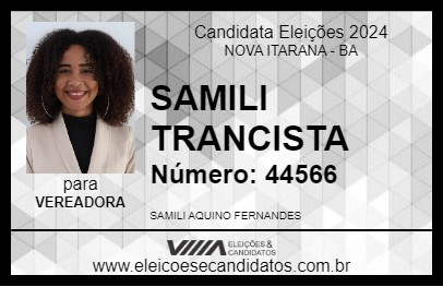 Candidato SAMILI TRANCISTA 2024 - NOVA ITARANA - Eleições