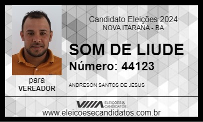 Candidato SOM DE LIUDE 2024 - NOVA ITARANA - Eleições